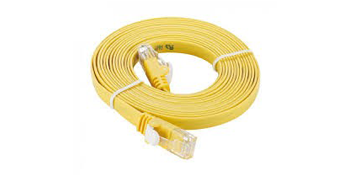 NCB-C6UYELF1-1-D-Link-Cat6-UTP-32-AWG-Flat-Patch-Cord-1M-Yellow-Color