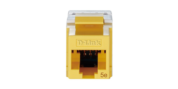 NKJ-5EYEL1B21 D-Link Cat5E UTP Keystone Jack - Yellow Color