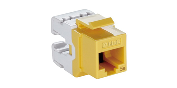NKJ-5EYEL1B21 D-Link Cat5E UTP Keystone Jack - Yellow Color