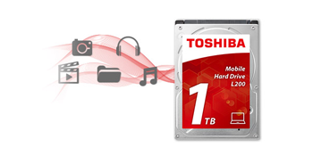 HDWJ110UZSVA - Toshiba L200 2.5 1TB Black Laptop Internal Hard Drive  